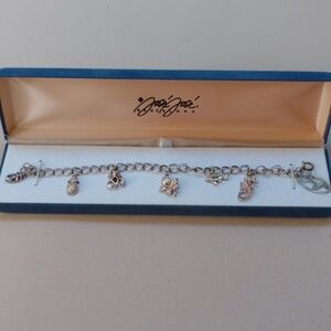 Jose Jose Barcelona Silver Sea Life Charm Bracelet with Box